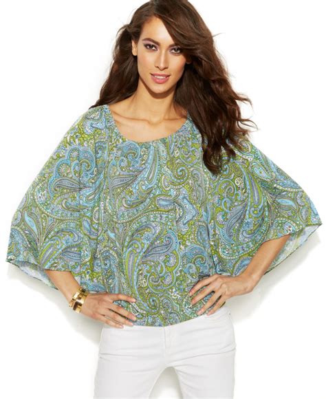 green michael michael kors blouses